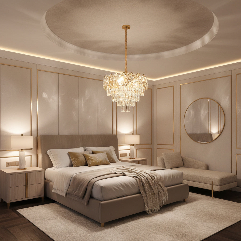 Candelabru Cristal MALLI Gold ⌀40CM