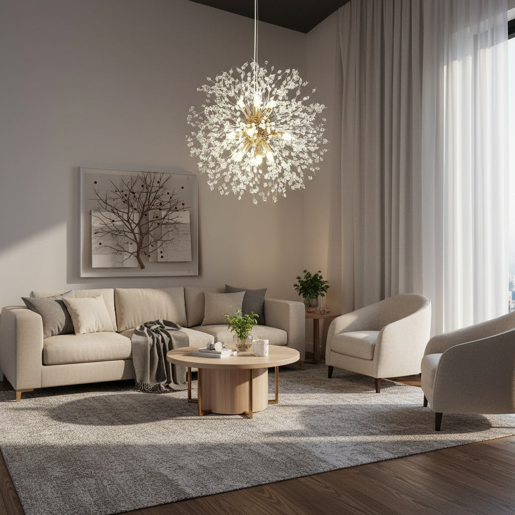 Lustra Suspendata Crystal SIGMA Gold 50CM