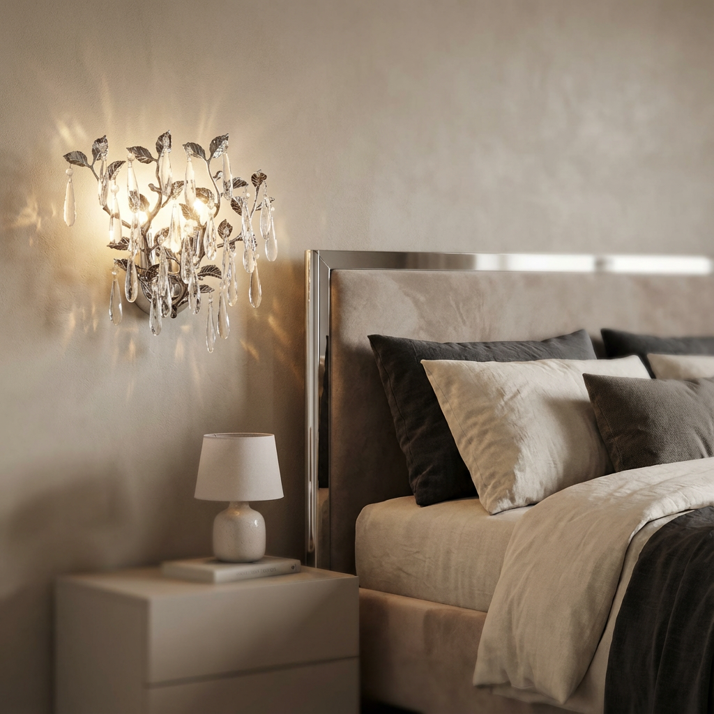 Aplica Cristal Silver ATHENA 2xE14