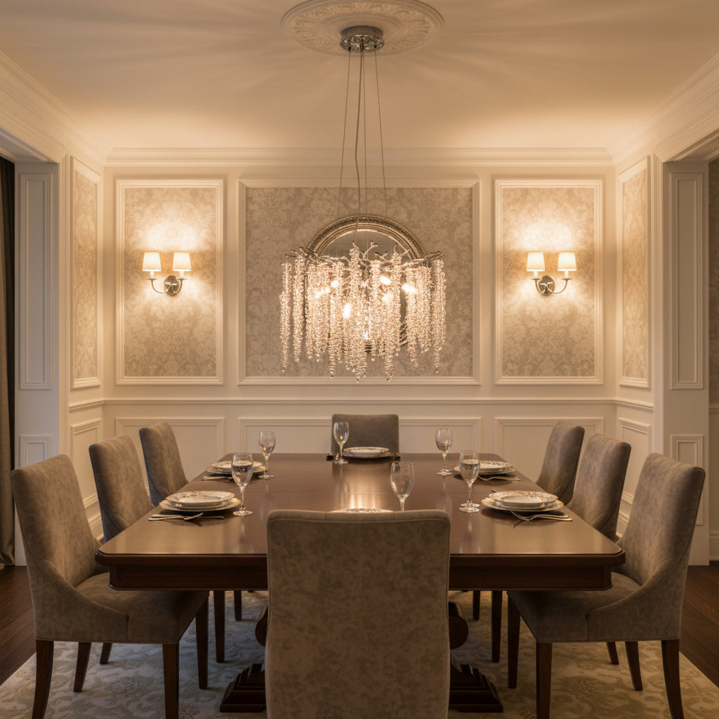 Candelabru Cristal LUXURY Silver Willow 46CM