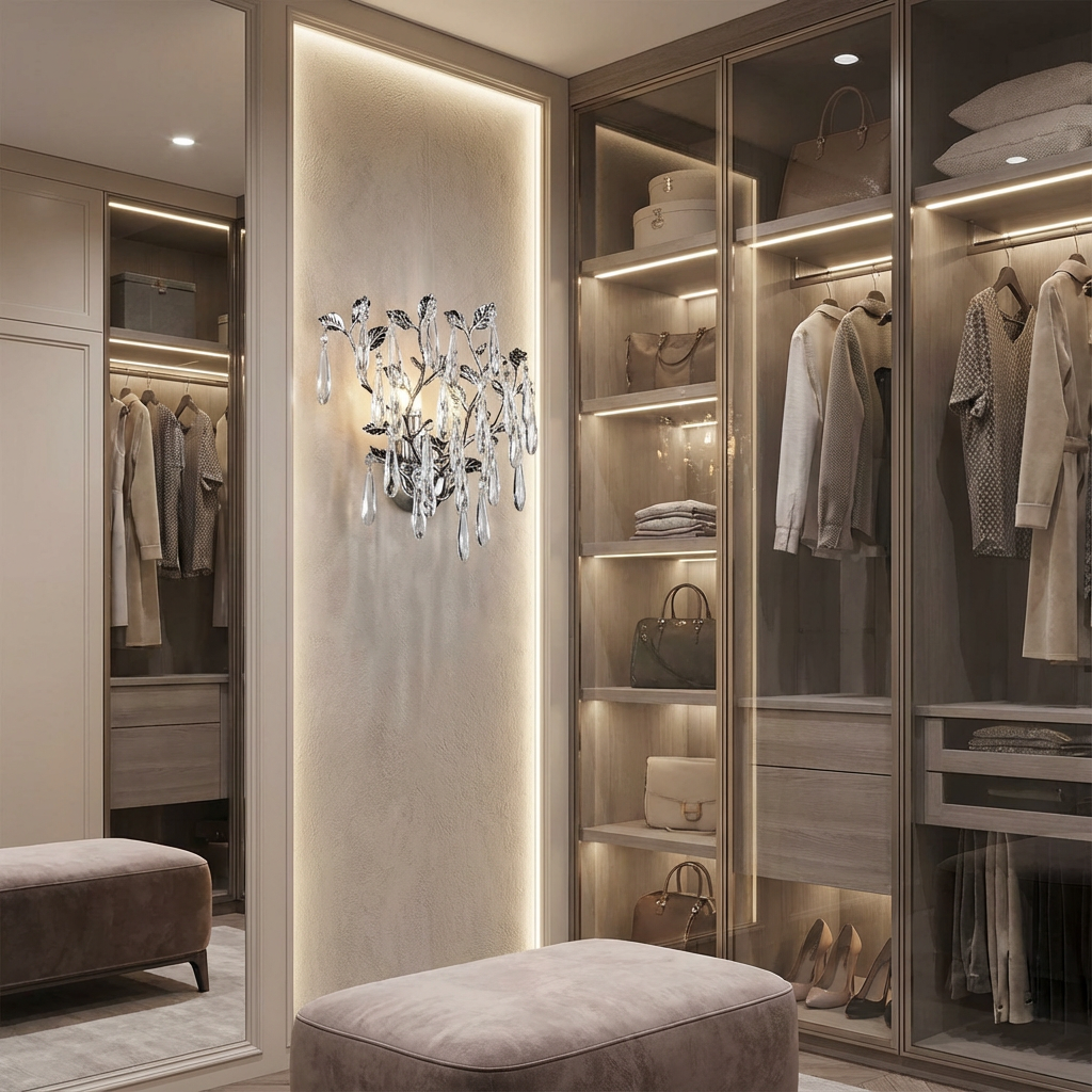 Aplica Cristal Silver ATHENA 2xE14