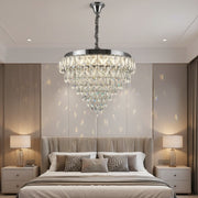 Candelabru LED JEHO Cristal Silver ⌀30CM Echivalent 400W Telecomanda