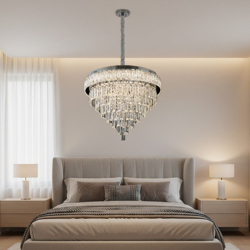 Candelabru LED VERSA Cristal Silver ⌀30CM Echivalent 200W