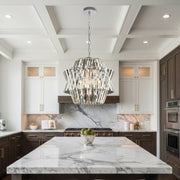 Candelabru Cristal Mini Crown Silver Premium ⌀34CM