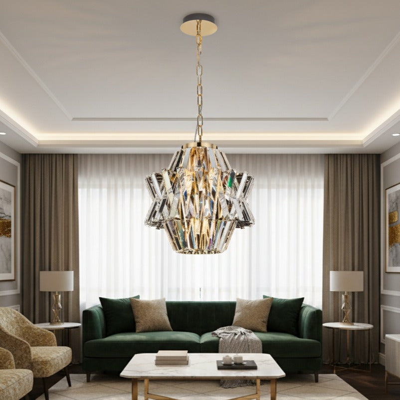 Candelabru Cristal Maxi Crown Gold Premium ⌀54CM