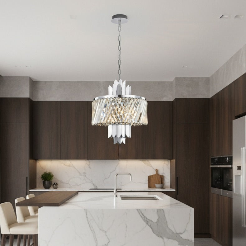 Candelabru Cristal Mini Margot Silver Premium ⌀43CM