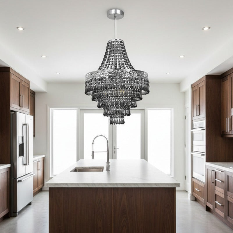 Candelabru Cristal Coral Black Premium ⌀36CM