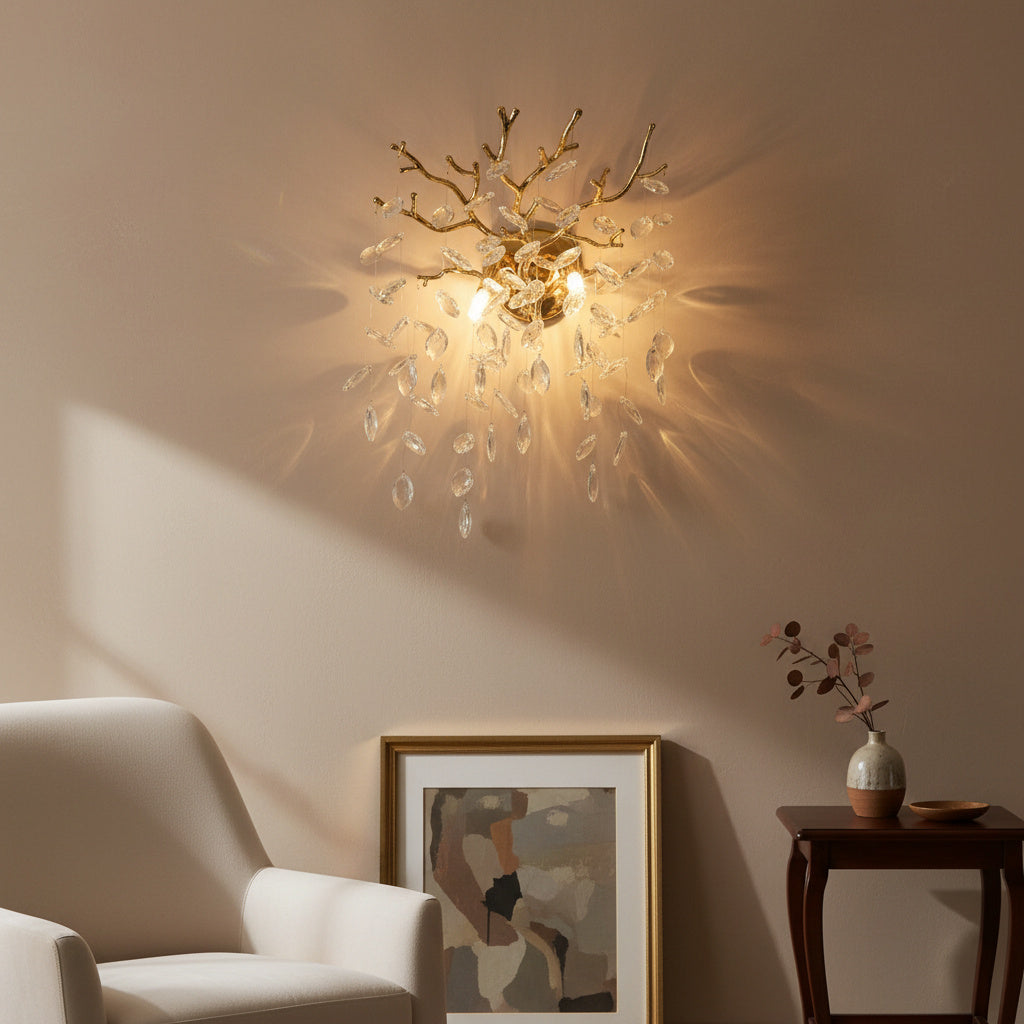 Aplica Perete GOLD Crystal Harmony 2xE14