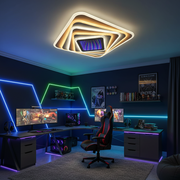 Lustra LED LEVELS 3D RGB Square Echivalent 800W Telecomanda