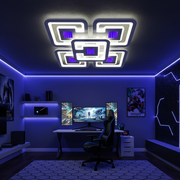 Lustra LED SUN MIRROR 3D RGB Echivalent 600W Telecomanda