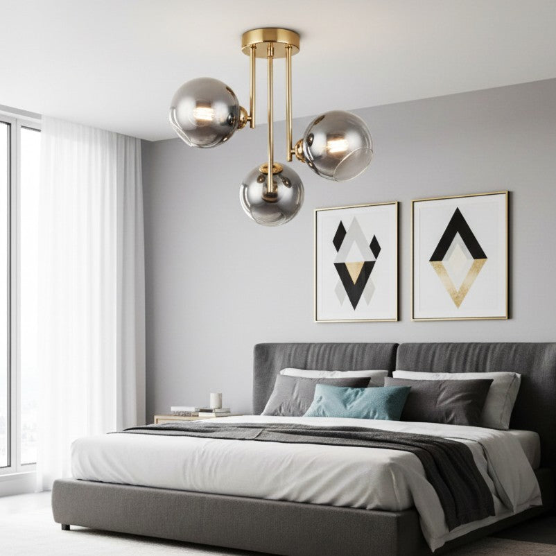 Lustra Abajur Fumuriu Aplicata 3xE27 MX413-3