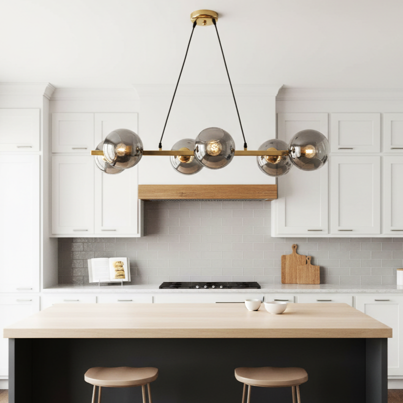 Lustra Abajur Fumuriu GOLD Liniara 6xE27 MX401-6