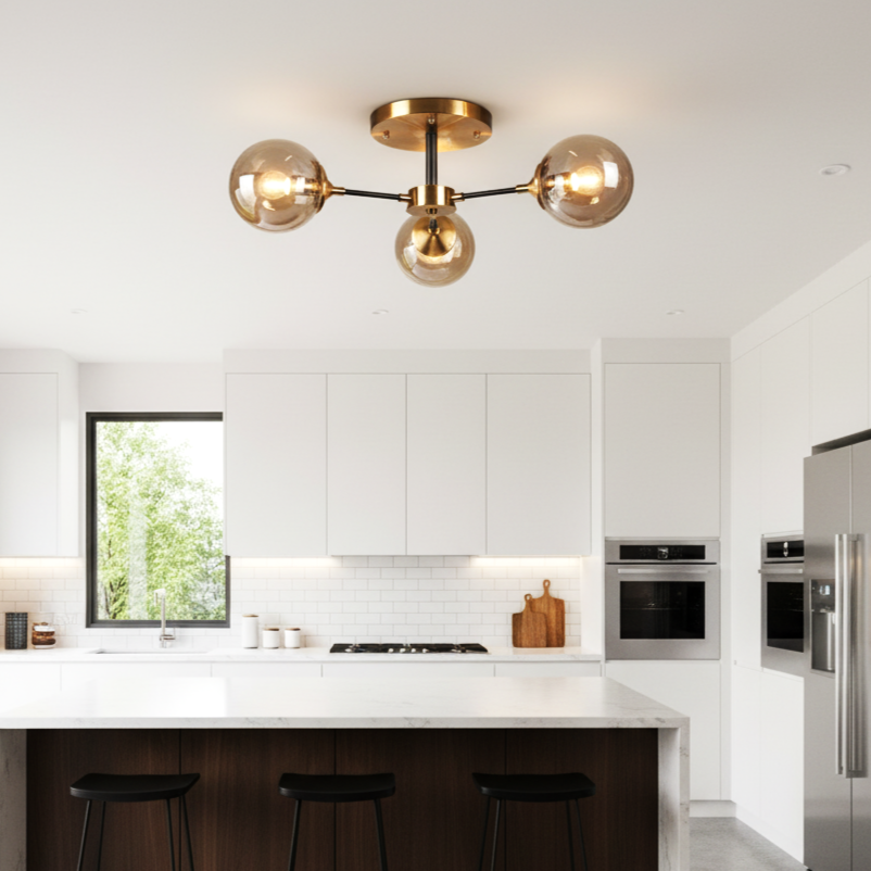 Lustra Aplicata Abajur Fumuriu DF1055-3