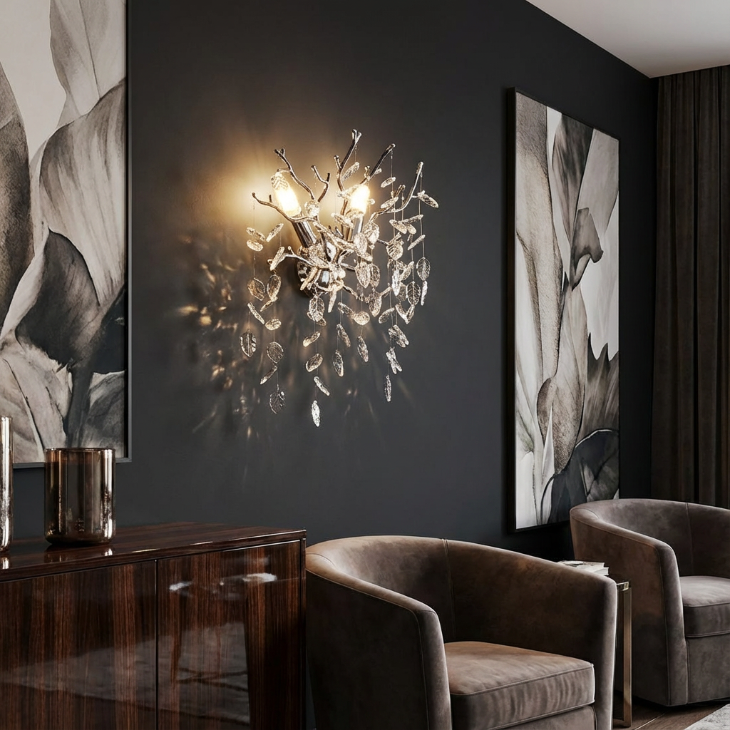 Aplica Cristal Silver SELENA 2xE14