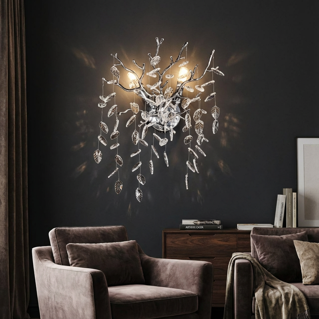 Aplica Cristal Silver SELENA 2xE14