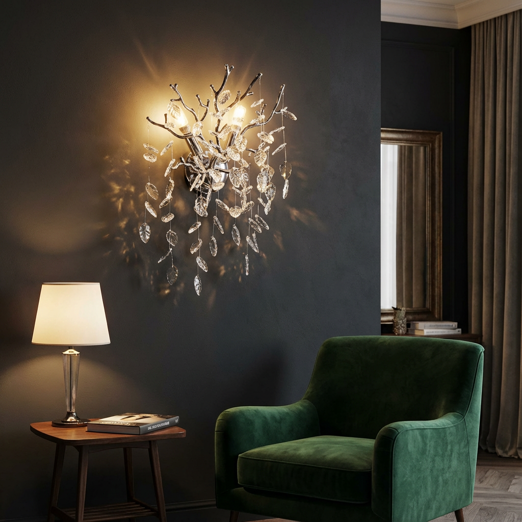 Aplica Cristal Silver SELENA 2xE14