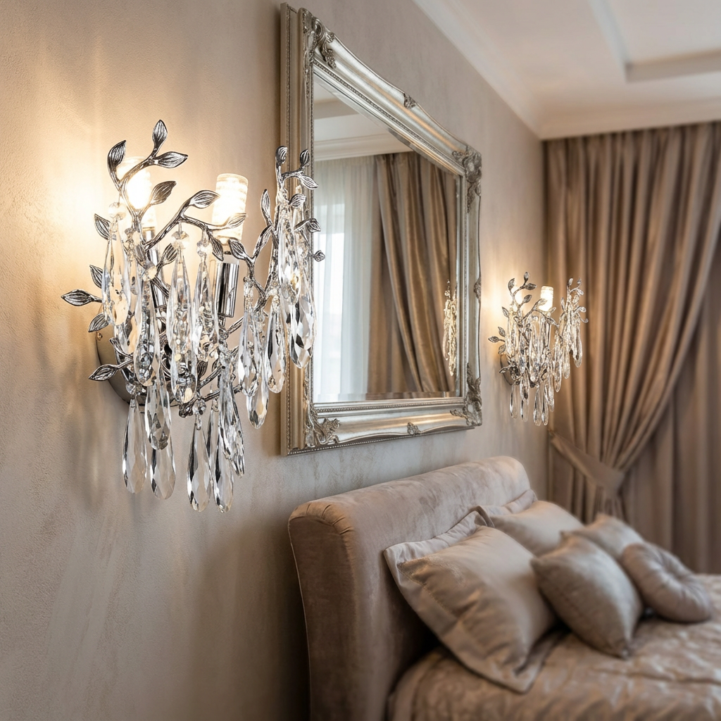 Aplica Cristal Silver ELVIR 2xE14