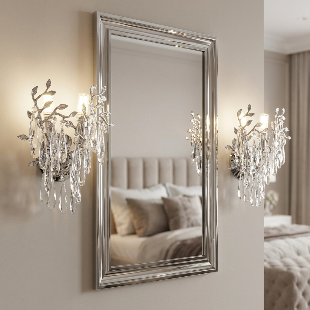 Aplica Cristal Silver ELVIR 2xE14