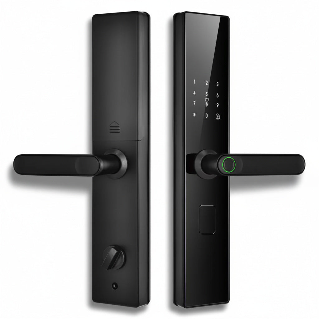 Incuietoare Smart NEO Neagra cu Amprenta Pin Card si Cheie