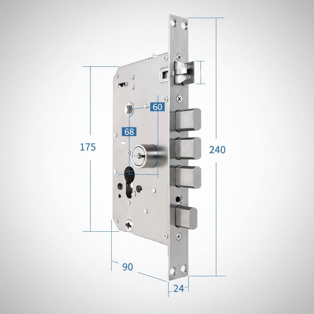 Incuietoare Smart YALLA cu Amprenta Pin Card si Cheie