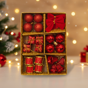 Set 24 Decoratiuni Rosii Pentru Impodobit Bradul