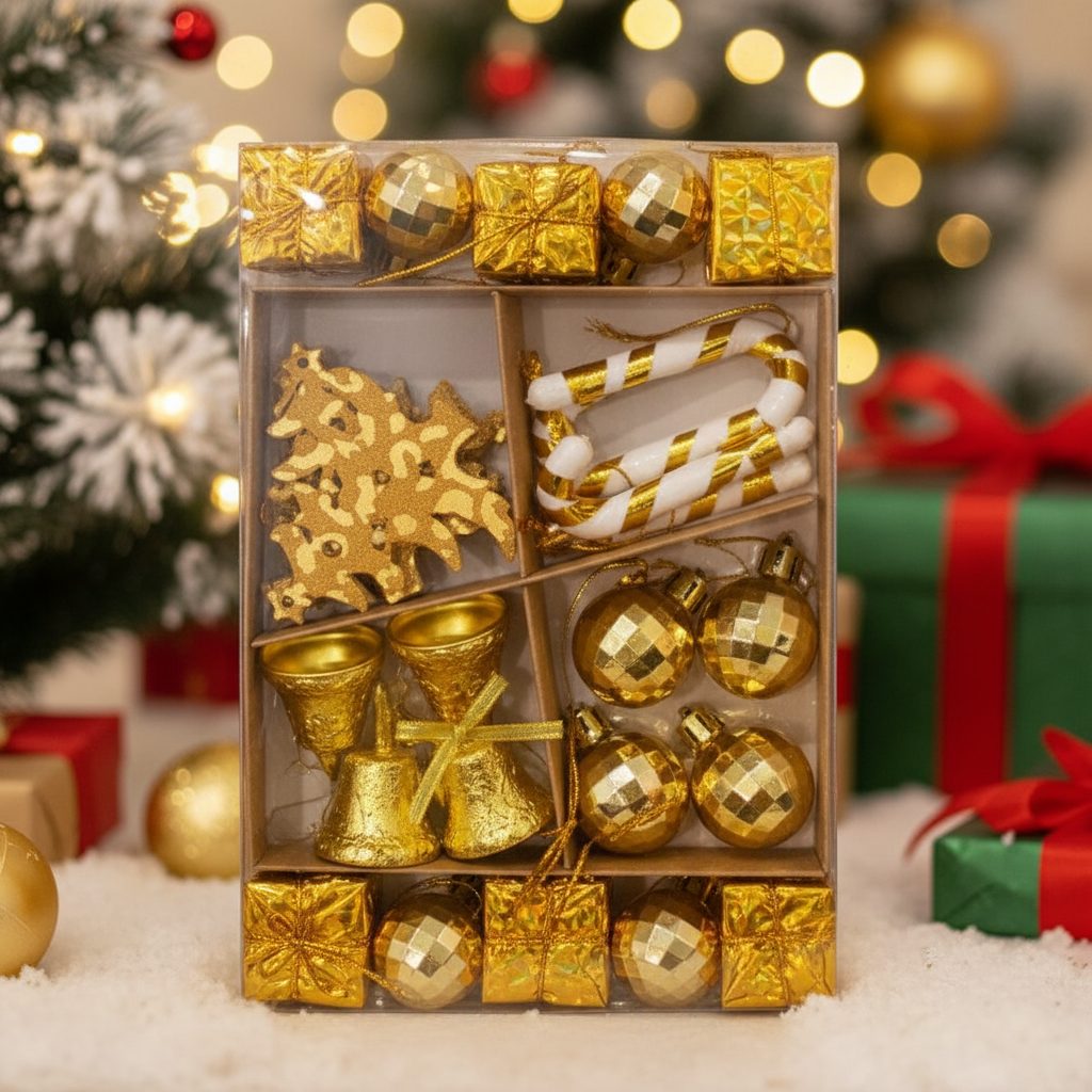 Set 26 Decoratiuni de Craciun Pentru Impodobit Bradul