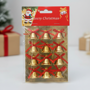 Set 12 Clopotei Aurii Pentru Impodobit Bradul