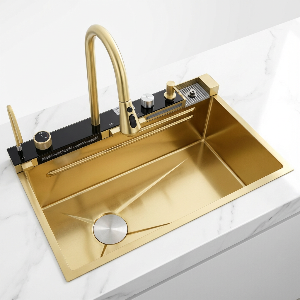 Chiuveta Bucatarie Premium Aurie 75x45x20CM