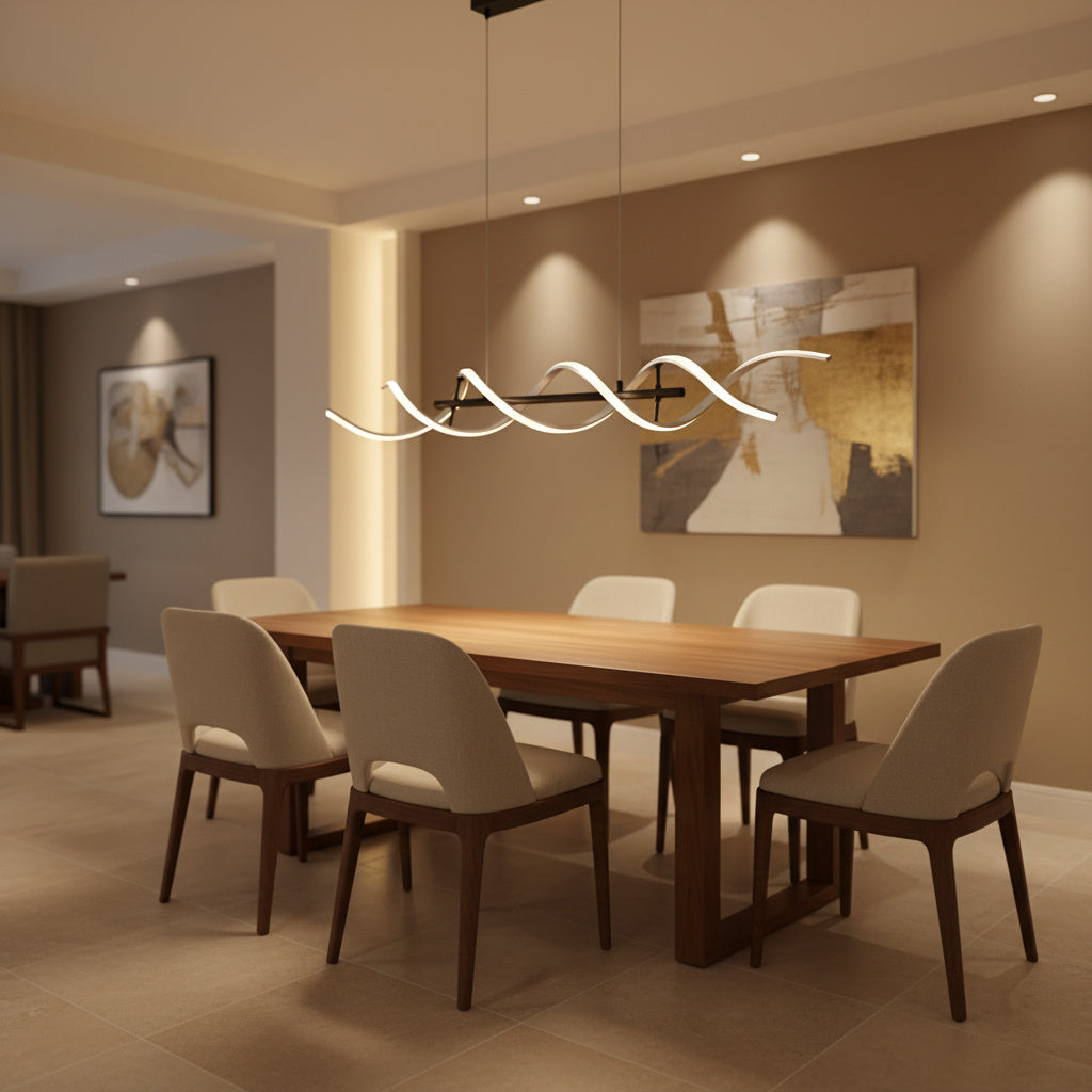 Lustra LED Suspendata SEQUENCE PREMIUM Silver Echivalent 500W