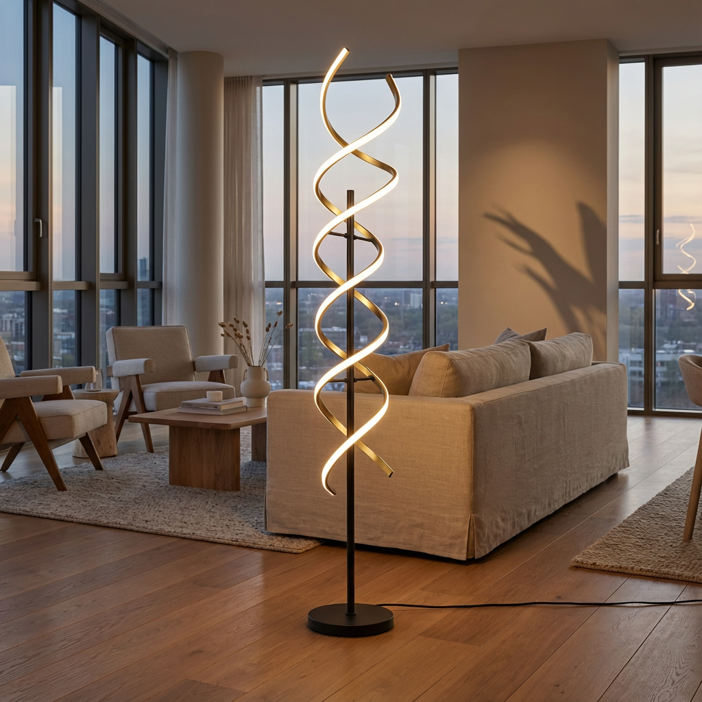 Lampadar Modern SEQUENCE PREMIUM Gold 150CM