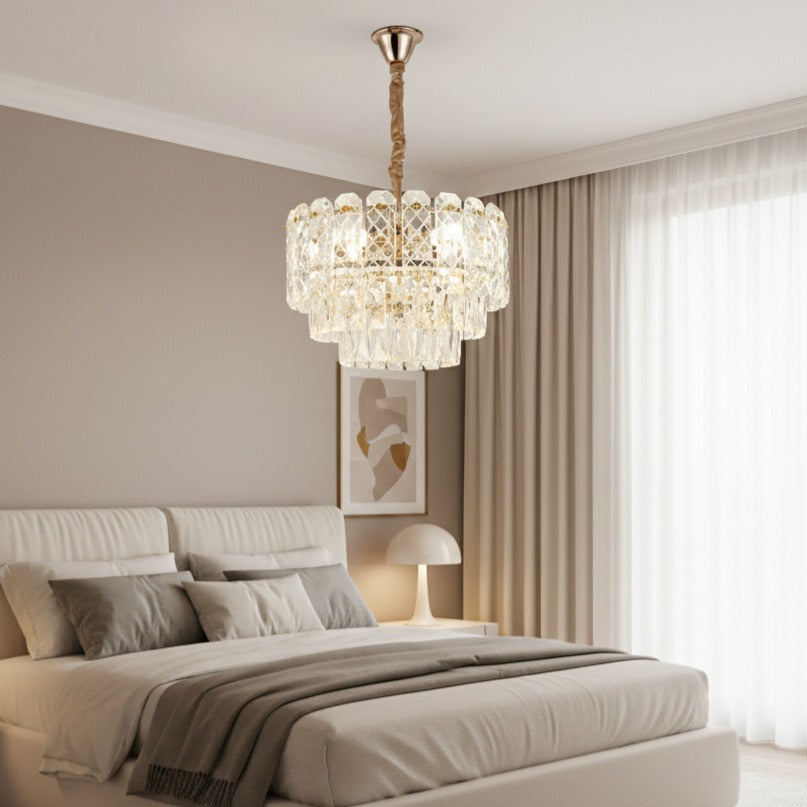 Candelabru Cristal ELARA Gold ⌀40CM