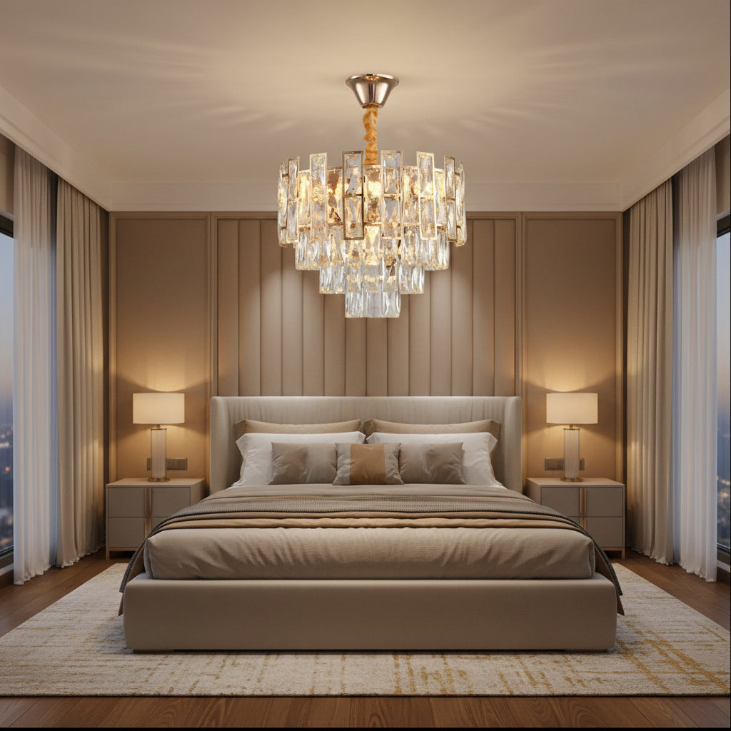 Candelabru Cristal GOLDEN VALERIS Ø38CM