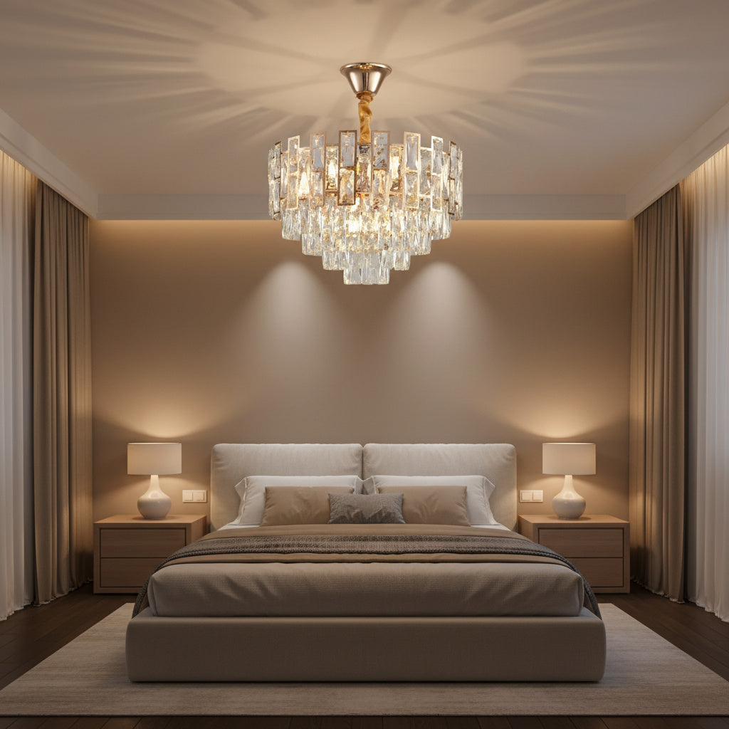 Candelabru Cristal GOLDEN VALERIS Ø48CM