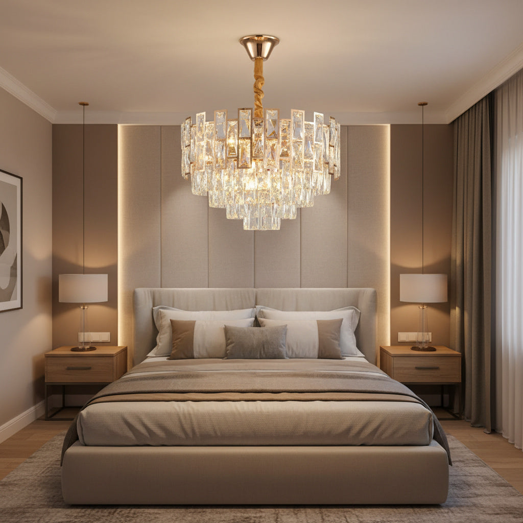 Candelabru Cristal GOLDEN VALERIS Ø48CM