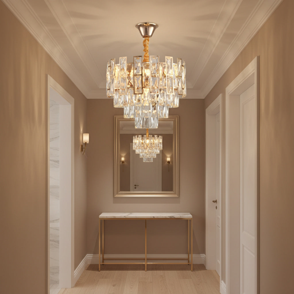 Candelabru Cristal GOLDEN VALERIS Ø38CM