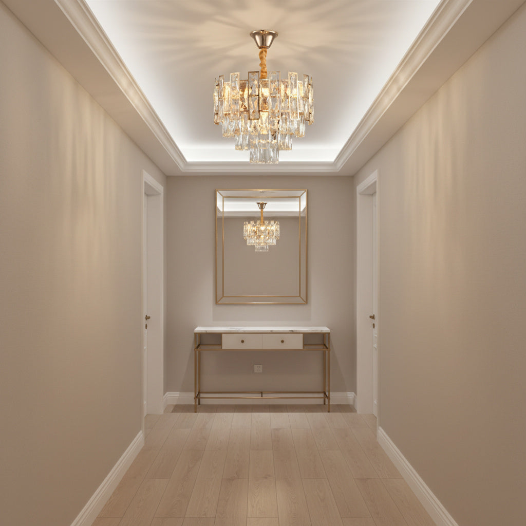 Candelabru Cristal GOLDEN VALERIS Ø38CM