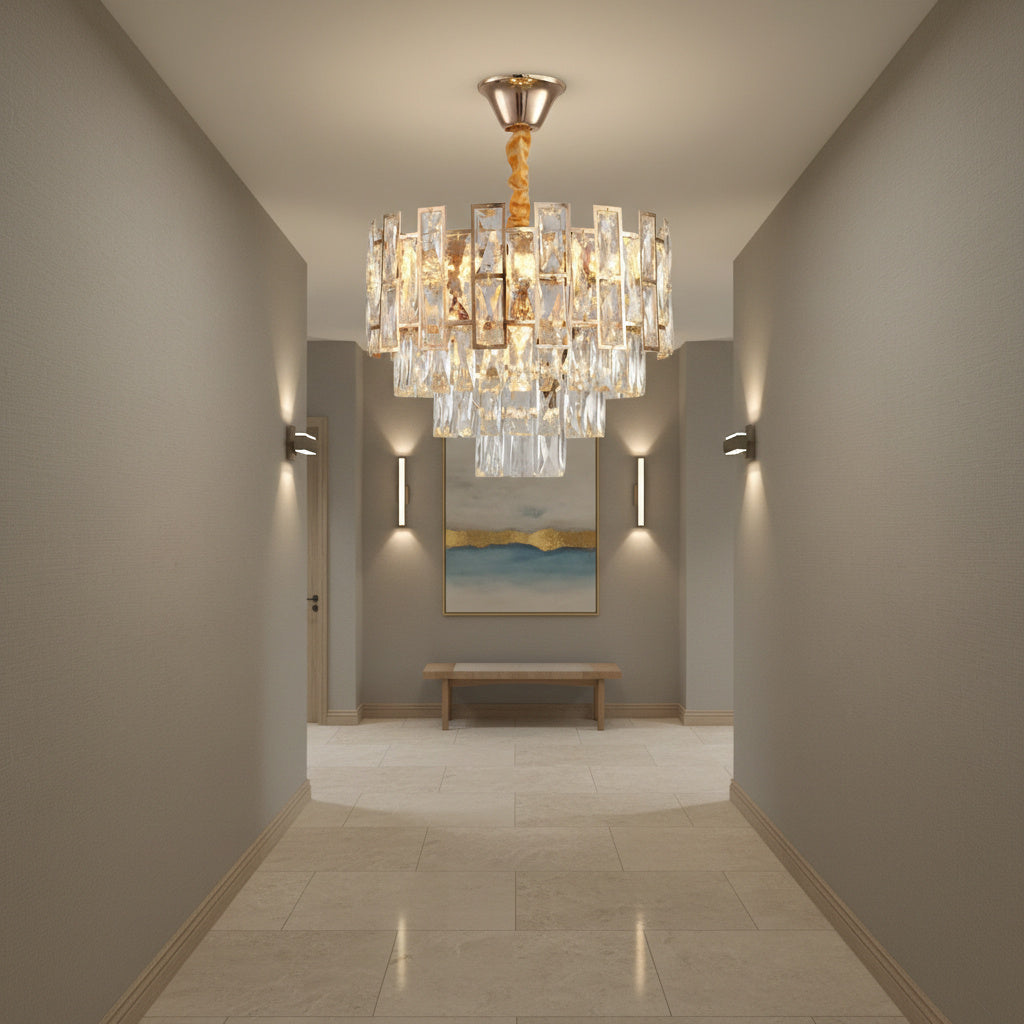 Candelabru Cristal GOLDEN VALERIS Ø38CM