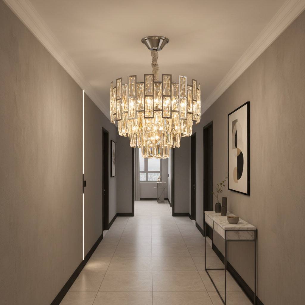 Candelabru Cristal SILVER VALERIS Ø38CM