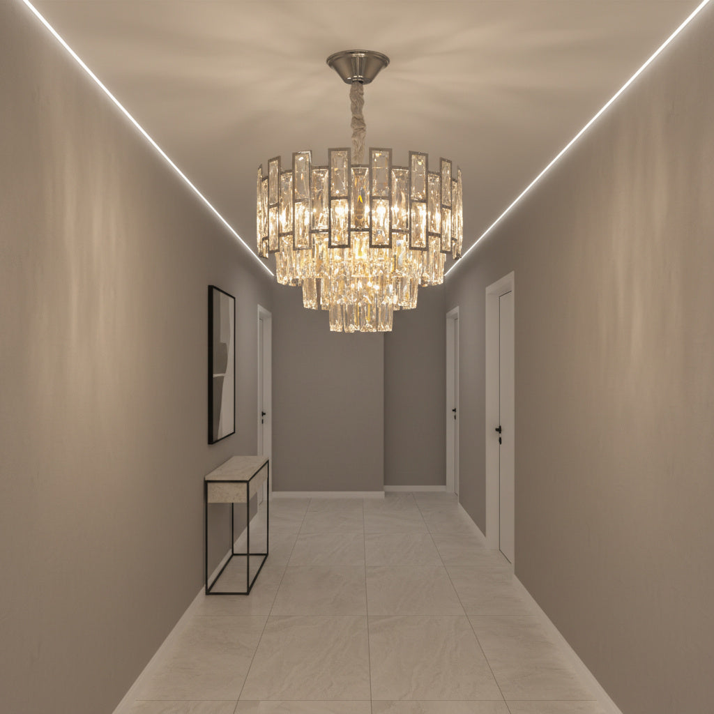 Candelabru Cristal SILVER VALERIS Ø38CM