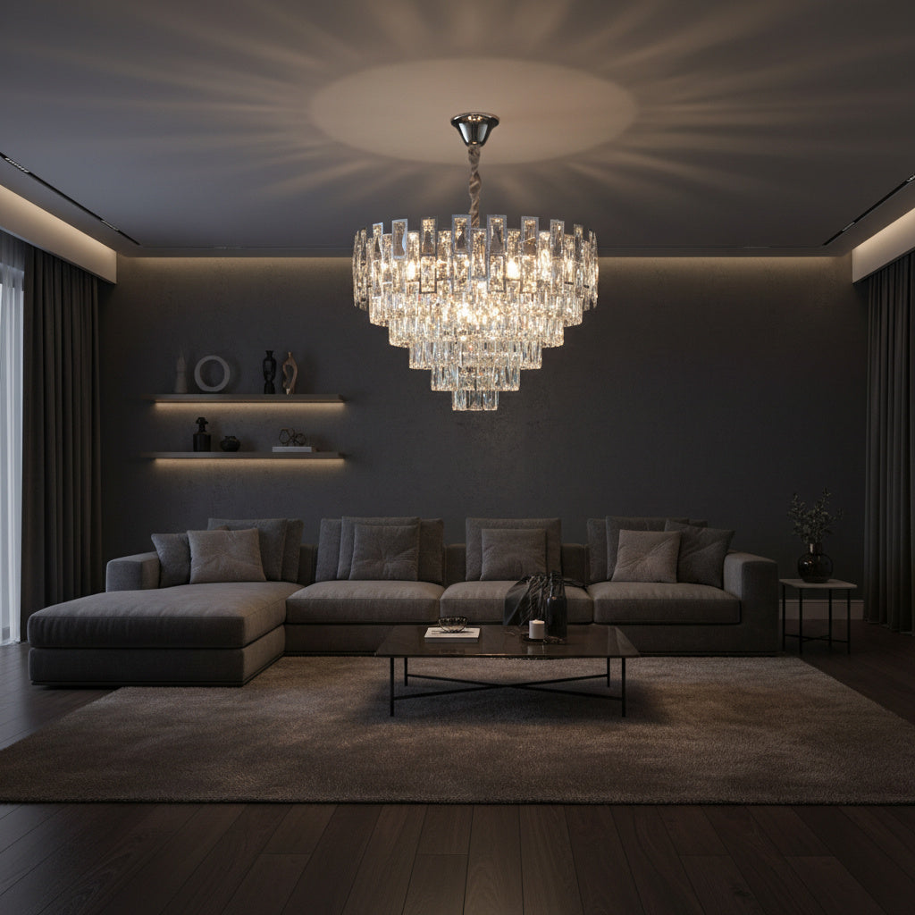 Candelabru Cristal SILVER VALERIS Ø58CM