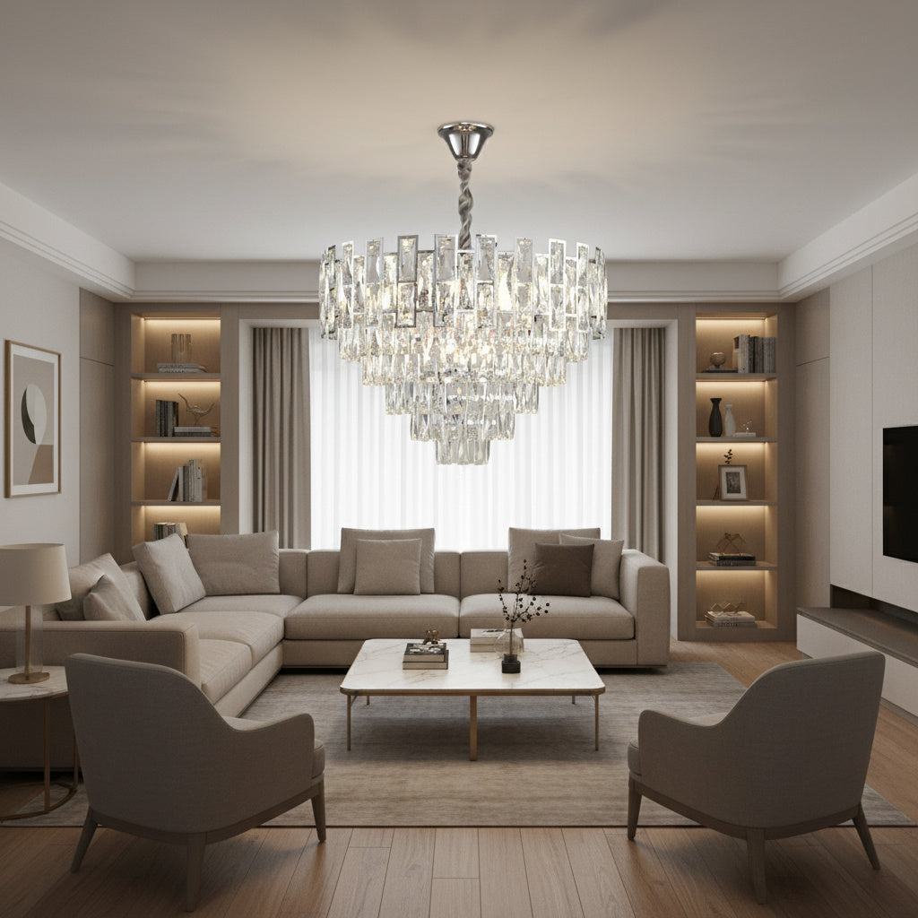 Candelabru Cristal SILVER VALERIS Ø58CM