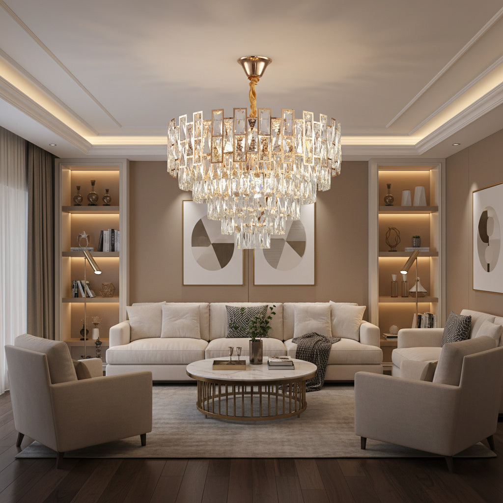 Candelabru Cristal GOLDEN VALERIS Ø58CM