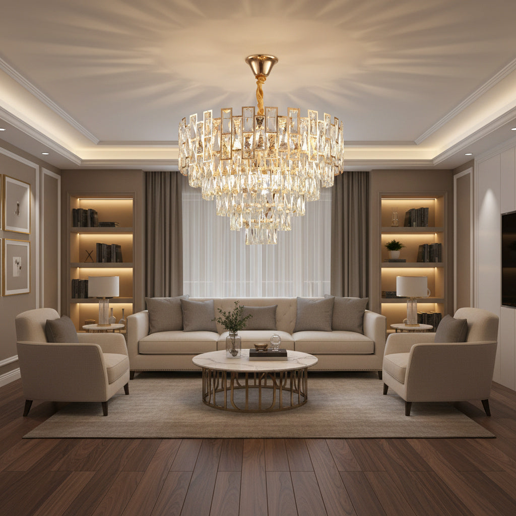 Candelabru Cristal GOLDEN VALERIS Ø58CM