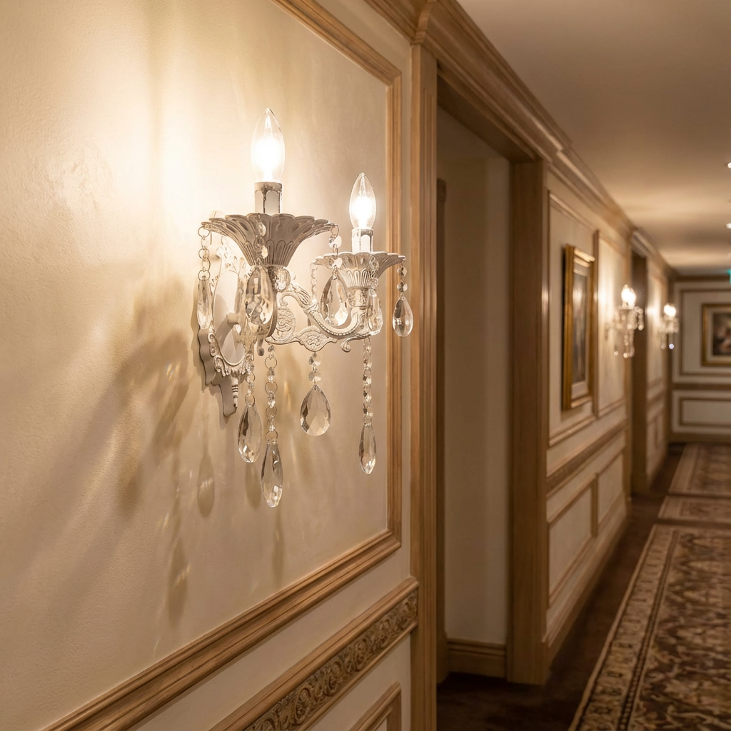 Aplica Perete Cristal Clasic Isabelle White 2xE14