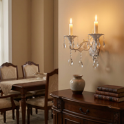 Aplica Perete Cristal Clasic Isabelle White 2xE14