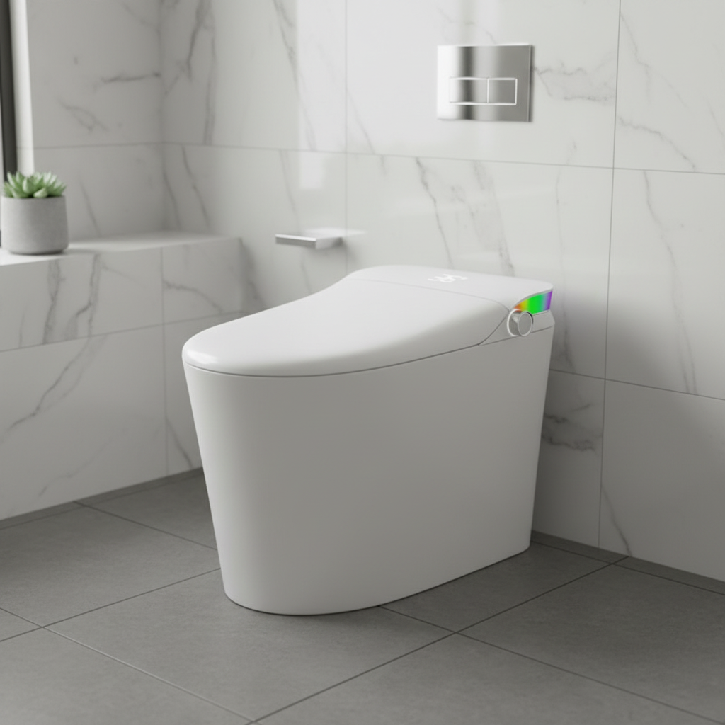 Vas WC Smart | Bluetooth | Sterilizare UV | Iluminare Ambientală | Spălare Automată cu Senzor