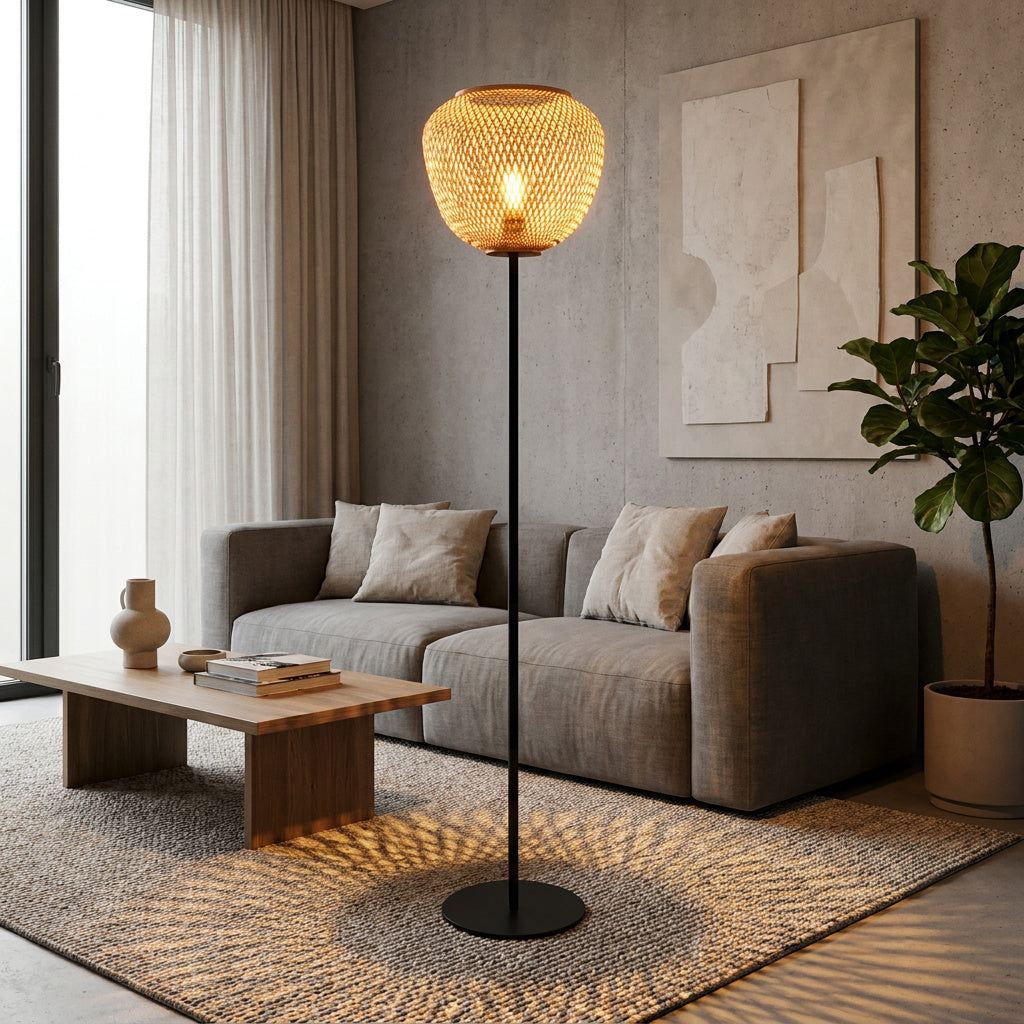 Lampadar Dembleby Black & Wood 150CM Eglo