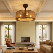 Lustra Smillum Brown cu Ventilator si Telecomanda Premium Germany