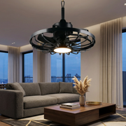 Lustra LED Oslo Black cu Ventilator si Telecomanda Premium Germany