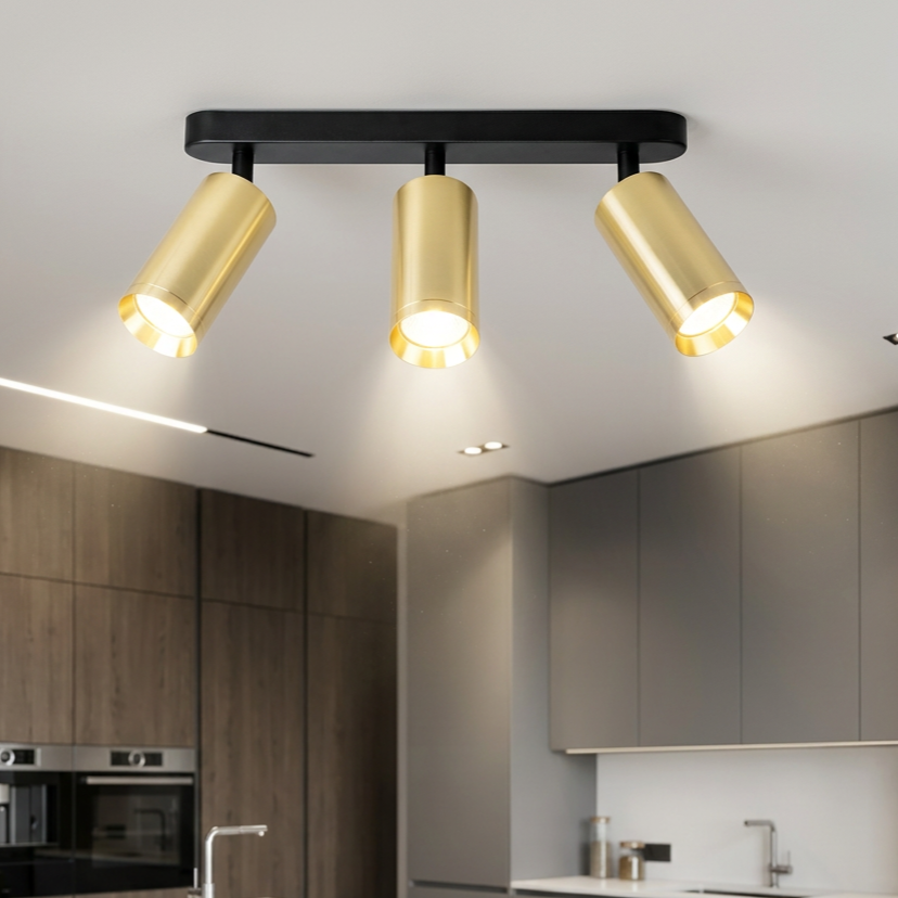 Lustra Mica Gold Premium cu 3 Spoturi Reglabile